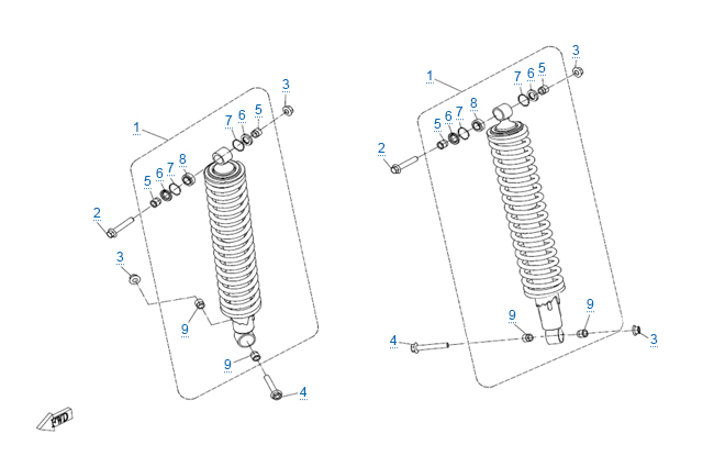 Задние амортизаторы