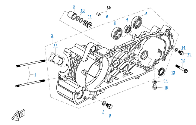 Левая половина картера