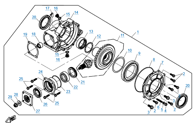 Задний редуктор