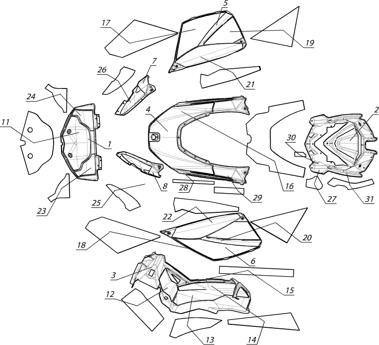Накладки термо и шумоизолирующие 140877