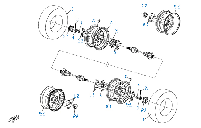 Задние колеса (c 2014)