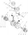 Вал коленчатый, поршни Вал коленчатый, поршни