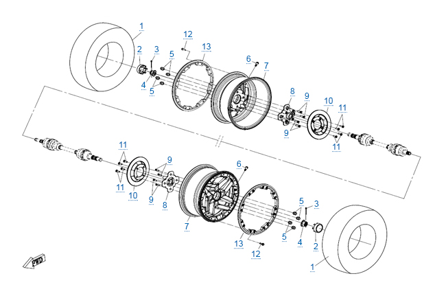 Передние колеса