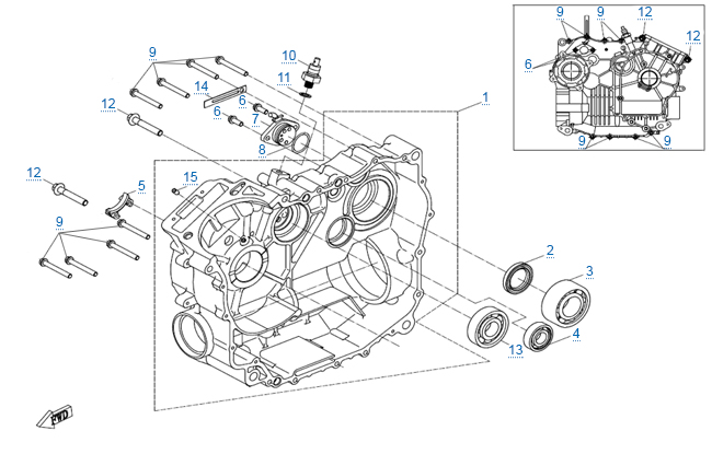 Правая половина картера