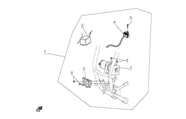 Лебедка в сборе