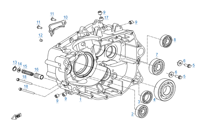 Правая половина картера