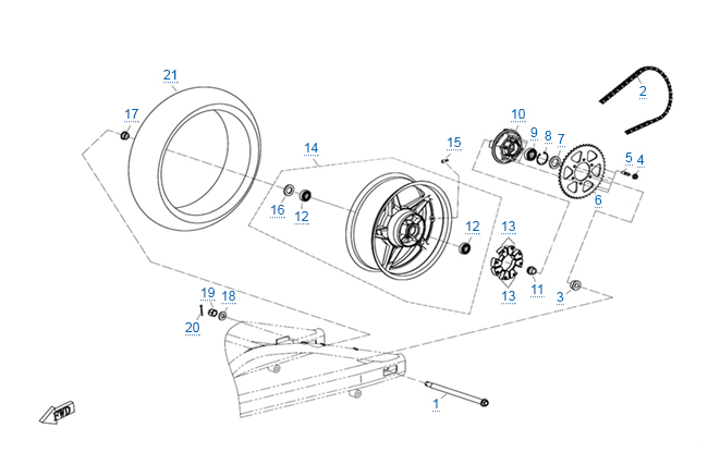 Заднее колесо