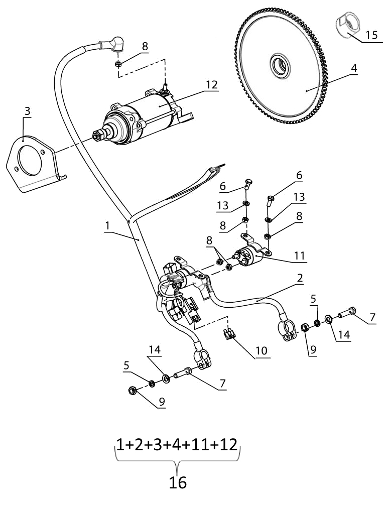 Система электрозапуска (Стартер 515176784)