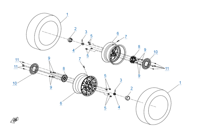 Задние колеса