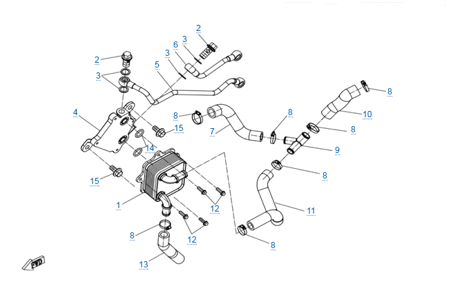 Масляный радиатор в сборе