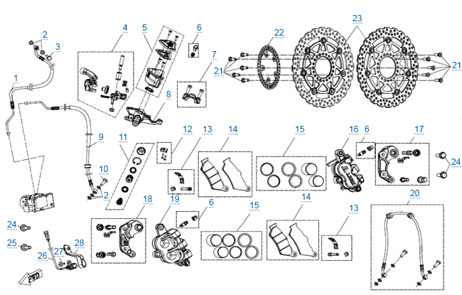 Передняя тормозная система (abs)