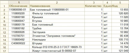 0013855  Бак топливный 110800090-01