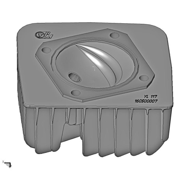 0012727  Головка цилиндра правая 160500007
